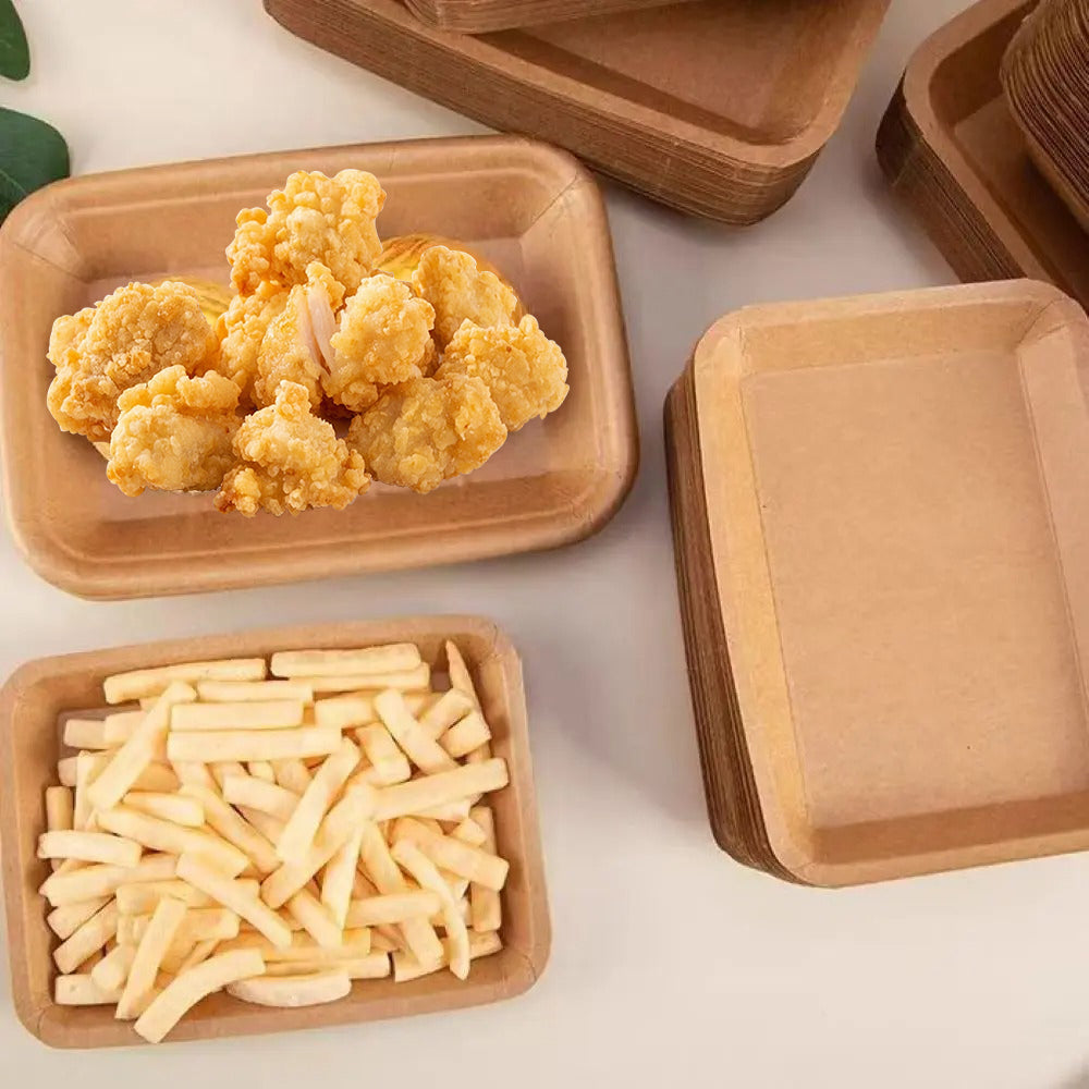 Kraft Paper Plates Tray