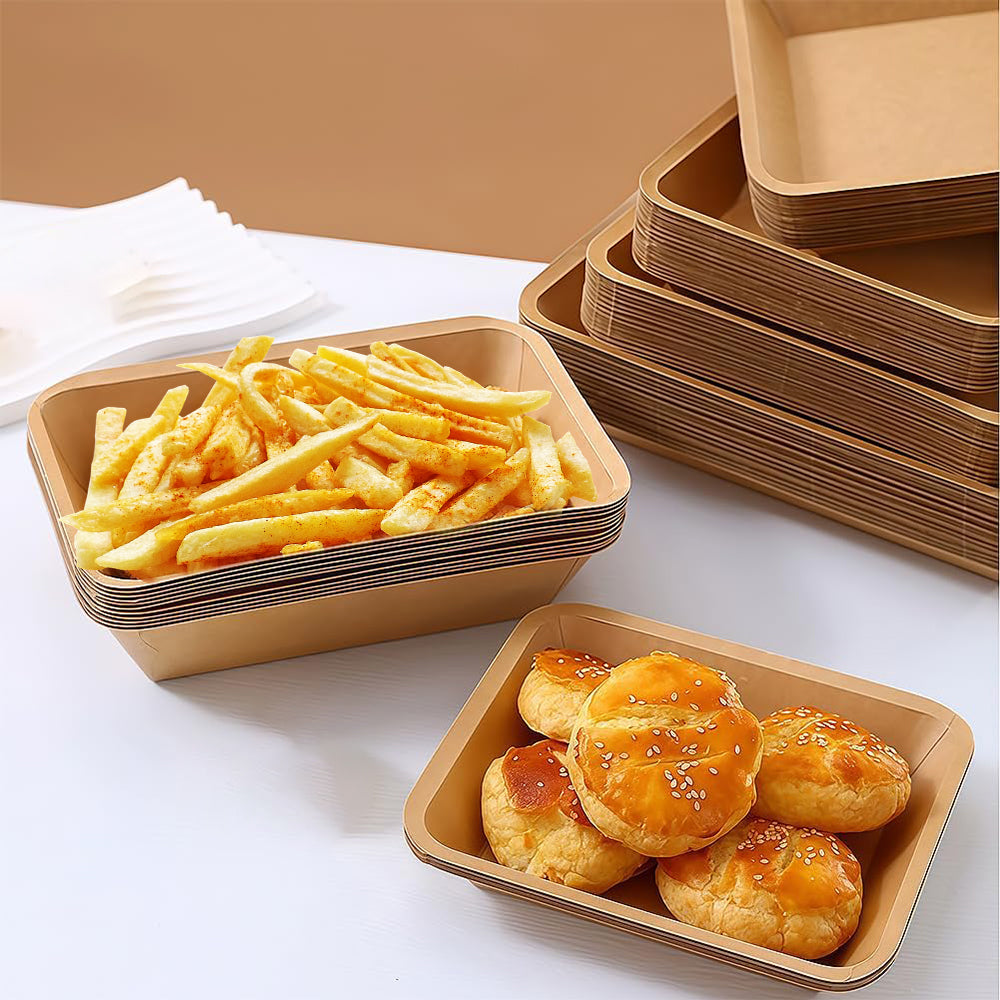 Kraft Paper Plates Tray