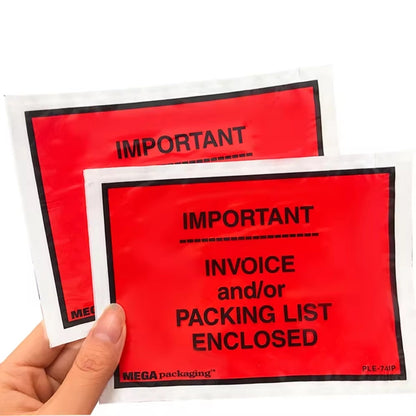 Red Packing Slip Envelope