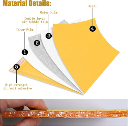 Yellow Kraft Bubble Mailer