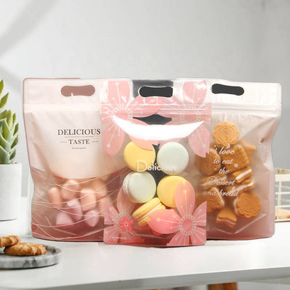 Translucent zipper stand up bag