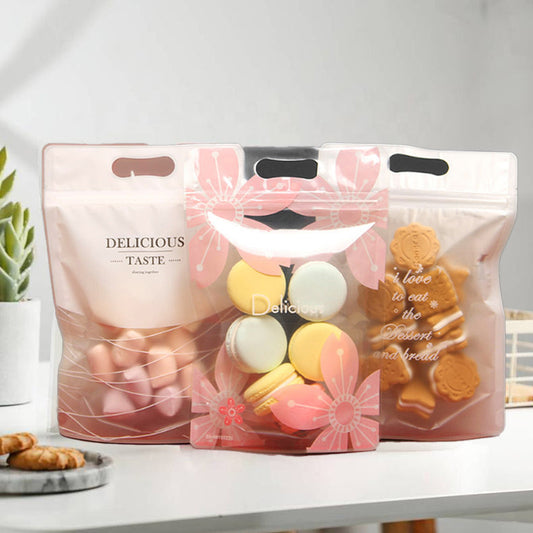 Translucent zipper stand up bag