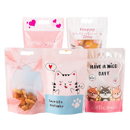 Translucent zipper stand up bag