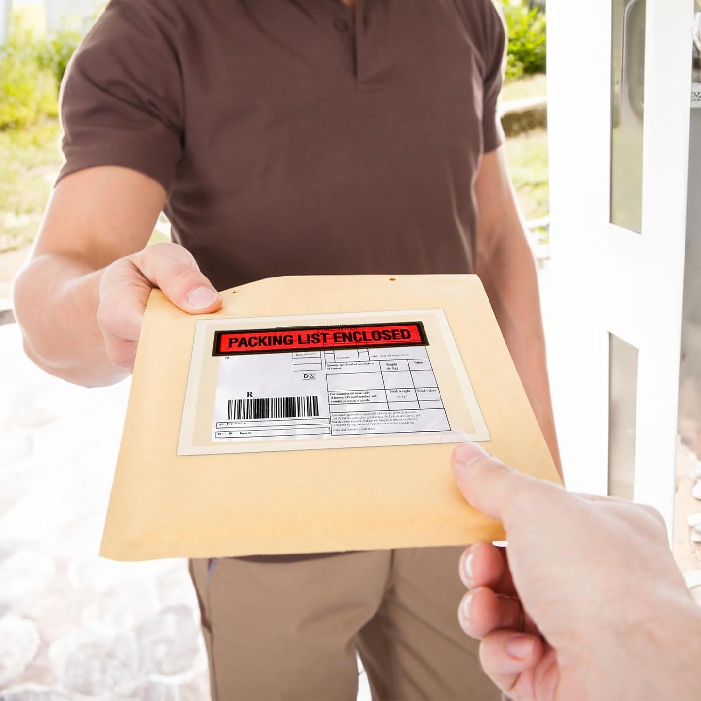Adhesive Transparent Packing List Envelope