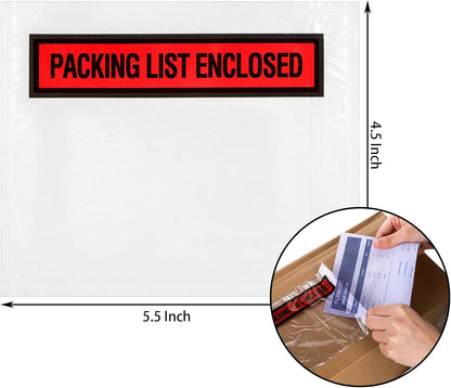 Adhesive Transparent Packing List Envelope